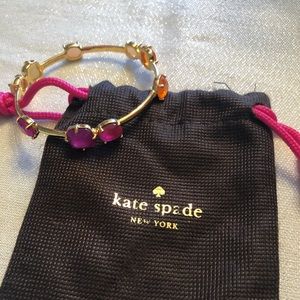 Kate Spade gold multi color stone bracelet
